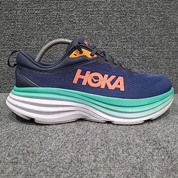 Hoka Bondi 8  Womens Sz 10.5 B‎ Outer Space Bellwether Blue Running 1127952 OSBB - Picture 7 of 16